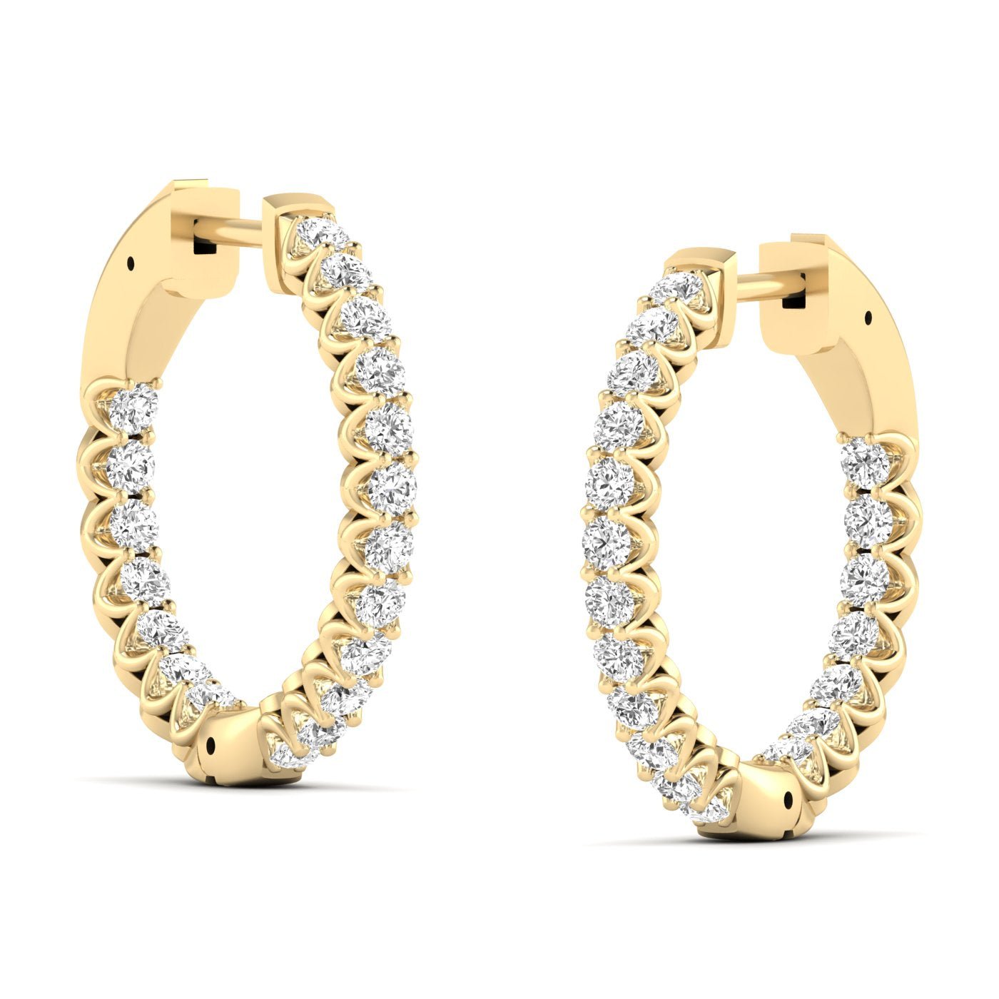 Dazzling Diamond Hoops - Balacia