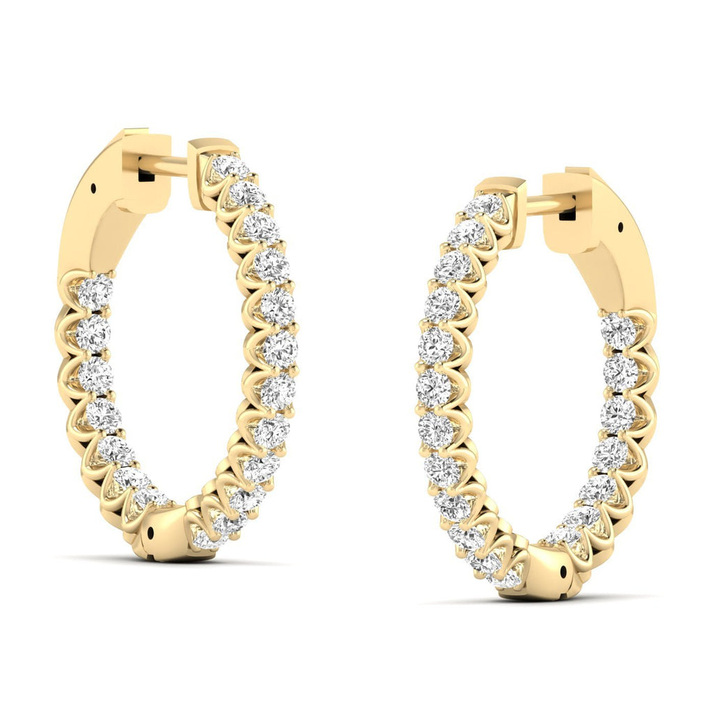 Dazzling Diamond Hoops - Balacia