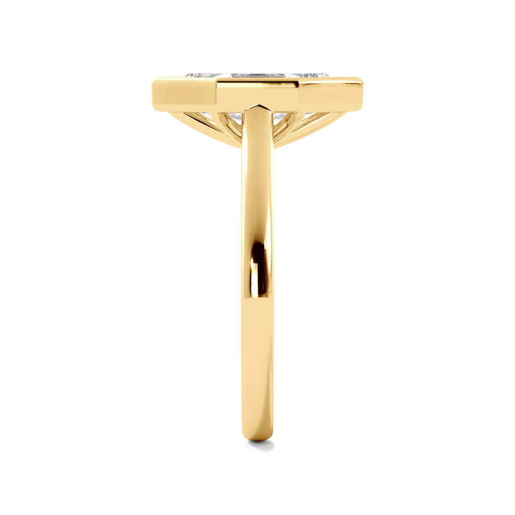 Yellow Gold Dutch Marquise Bezel Ring Side View