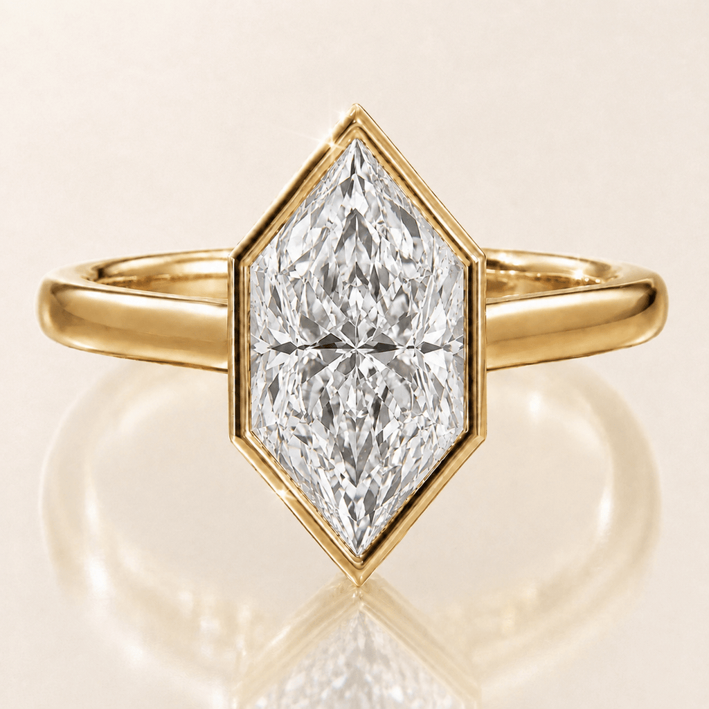 lab Diamond Dutch marquise hexagon ring