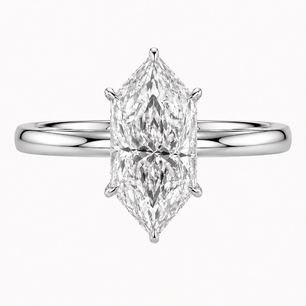White Gold Dutch Marquise Diamond Solitaire Engagement Ring