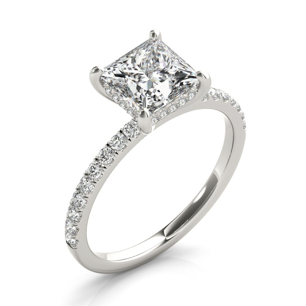 princess cut lab diamond ring
