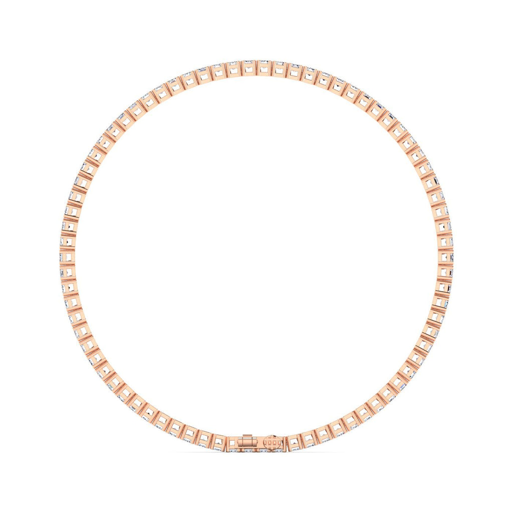 Exquisite Vertical Set Emerald Cut Diamond Tennis Bracelet - Balacia
