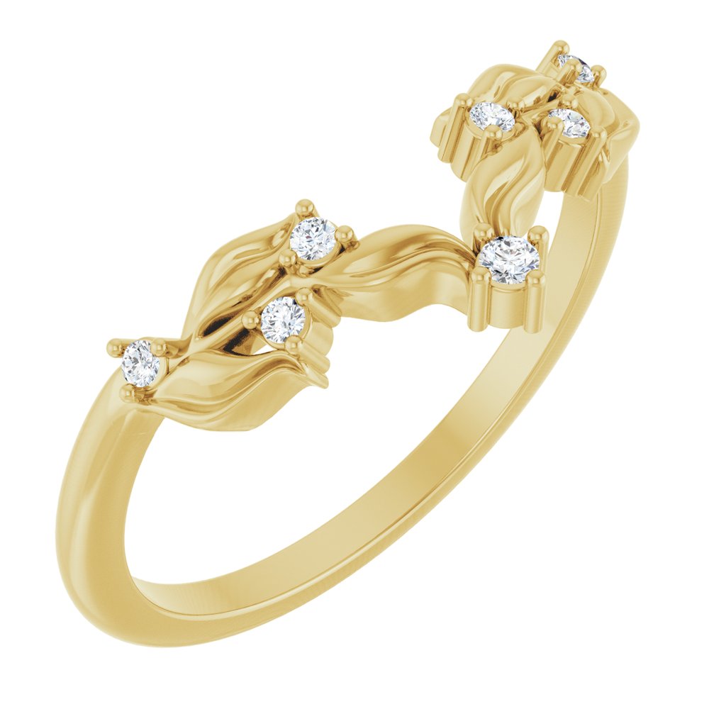 Floral Contour Women's Wedding Band - Balacia