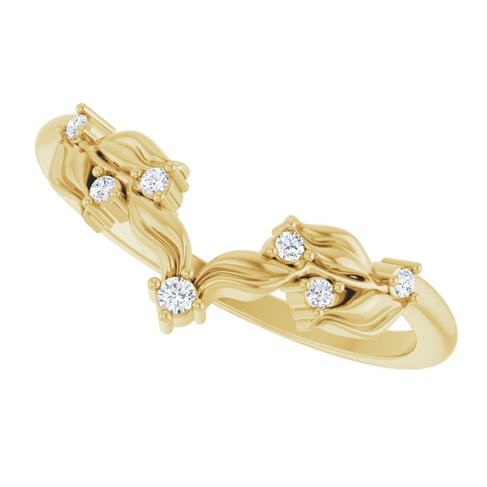 Floral Contour Women's Wedding Band - Balacia