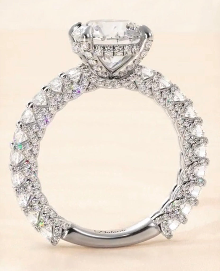 sparkly diamond engagement ring iced out