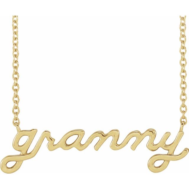 Granny 14k Yellow Gold Necklace Gift - Balacia