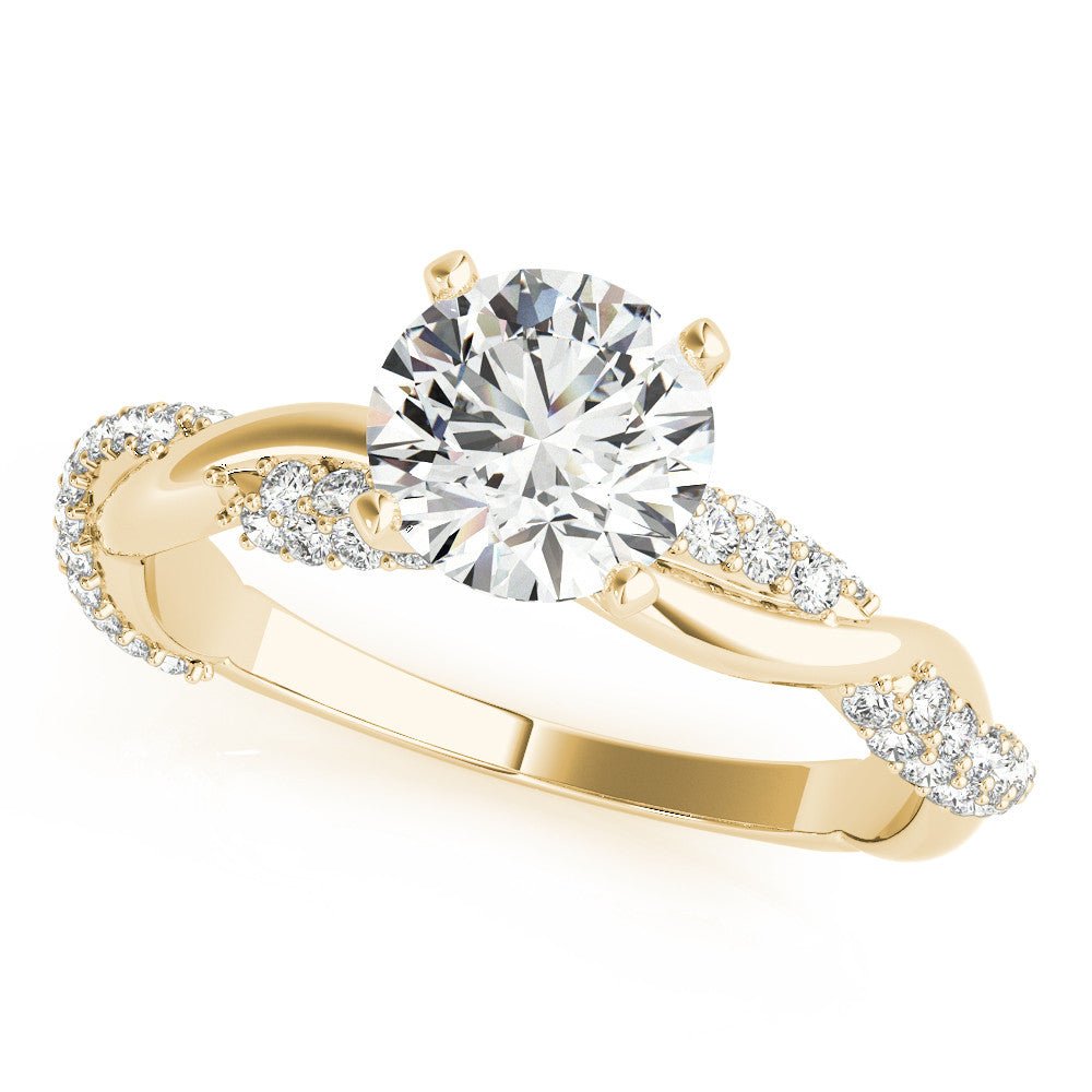 twisted diamond engagement ring