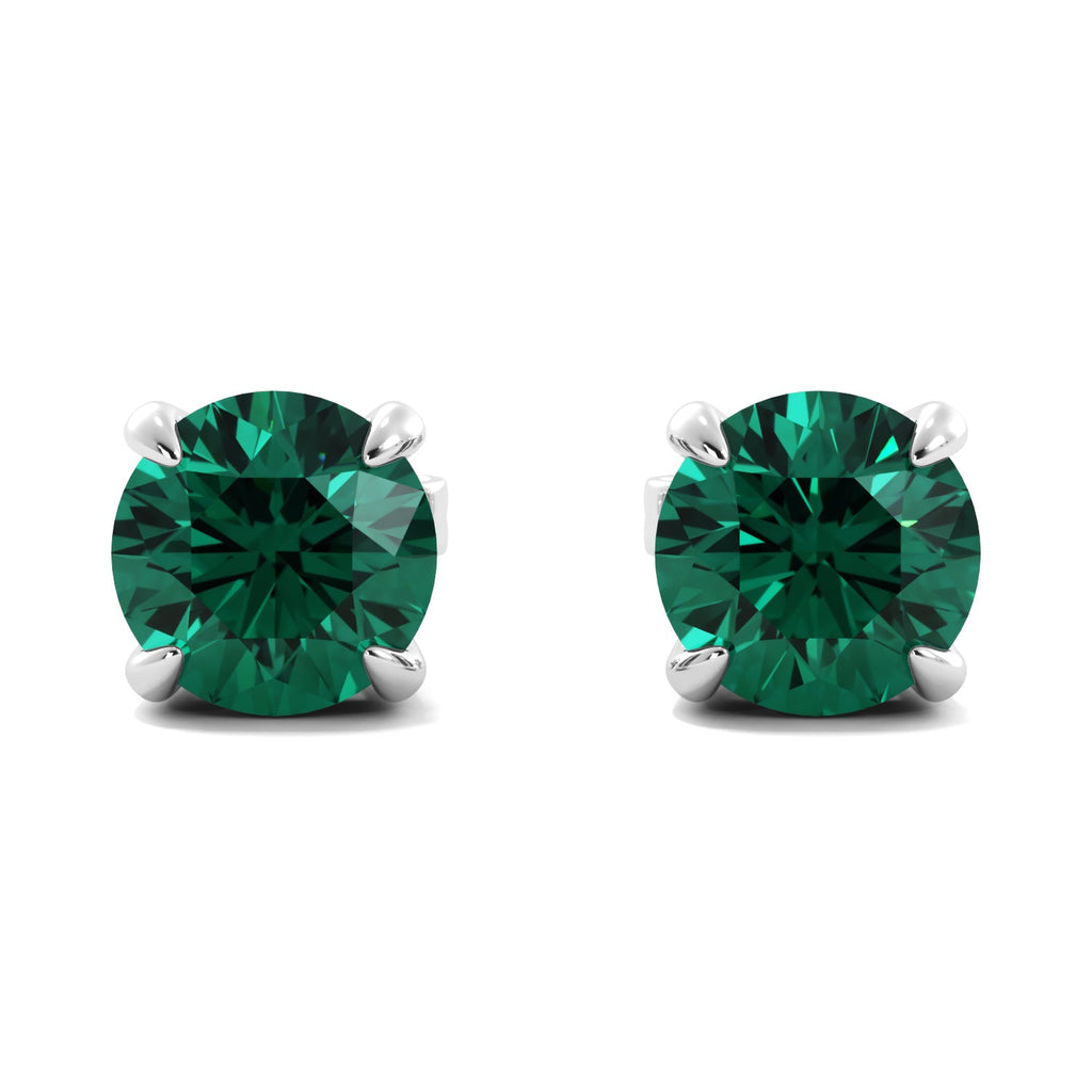 green earrings
