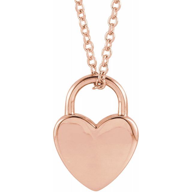 Heart Lock Necklace Engravable Gift - Balacia
