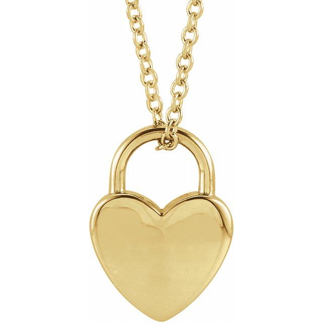 Heart Lock Necklace Engravable Gift - Balacia