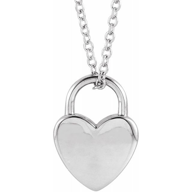 Heart Lock Necklace Engravable Gift - Balacia
