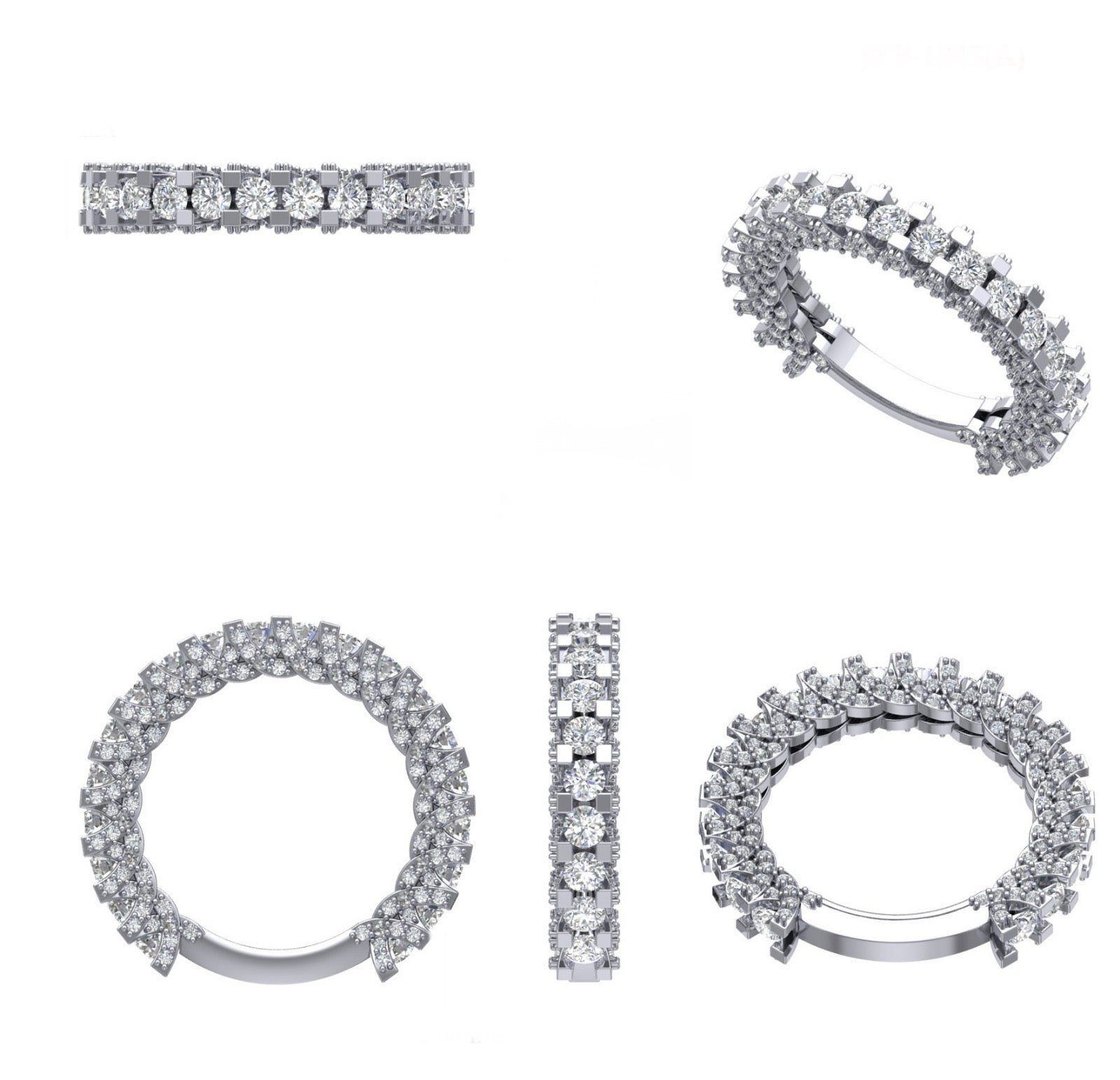 Iced Out Round U Prong Wedding Band - Balacia