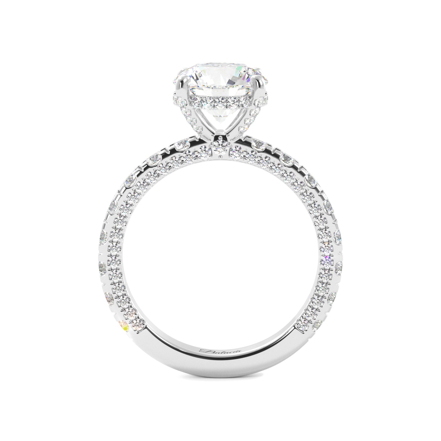 The Balacia Engagement Ring 2 Carat Triple Sided Diamond Ring
