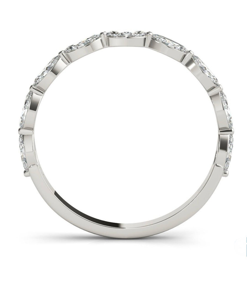 Marquise wedding ring side view