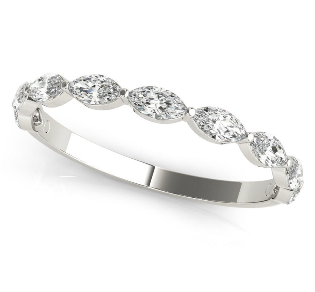 Marquise wedding band