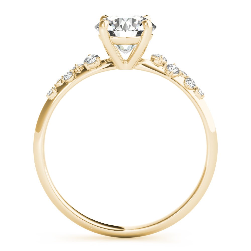 Jasmine Round Scattered Diamonds Engagement Ring - Balacia