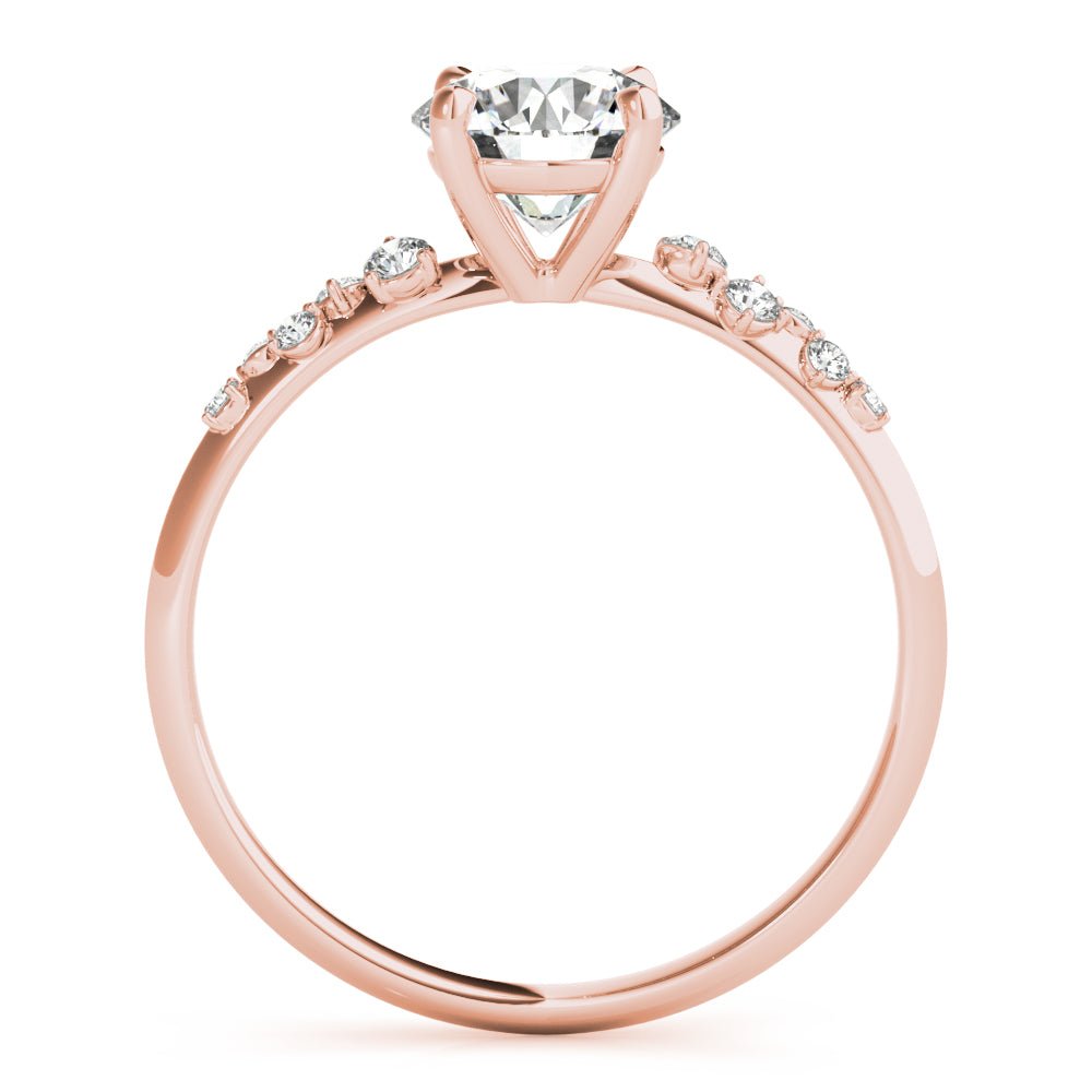 Jasmine Round Scattered Diamonds Engagement Ring - Balacia