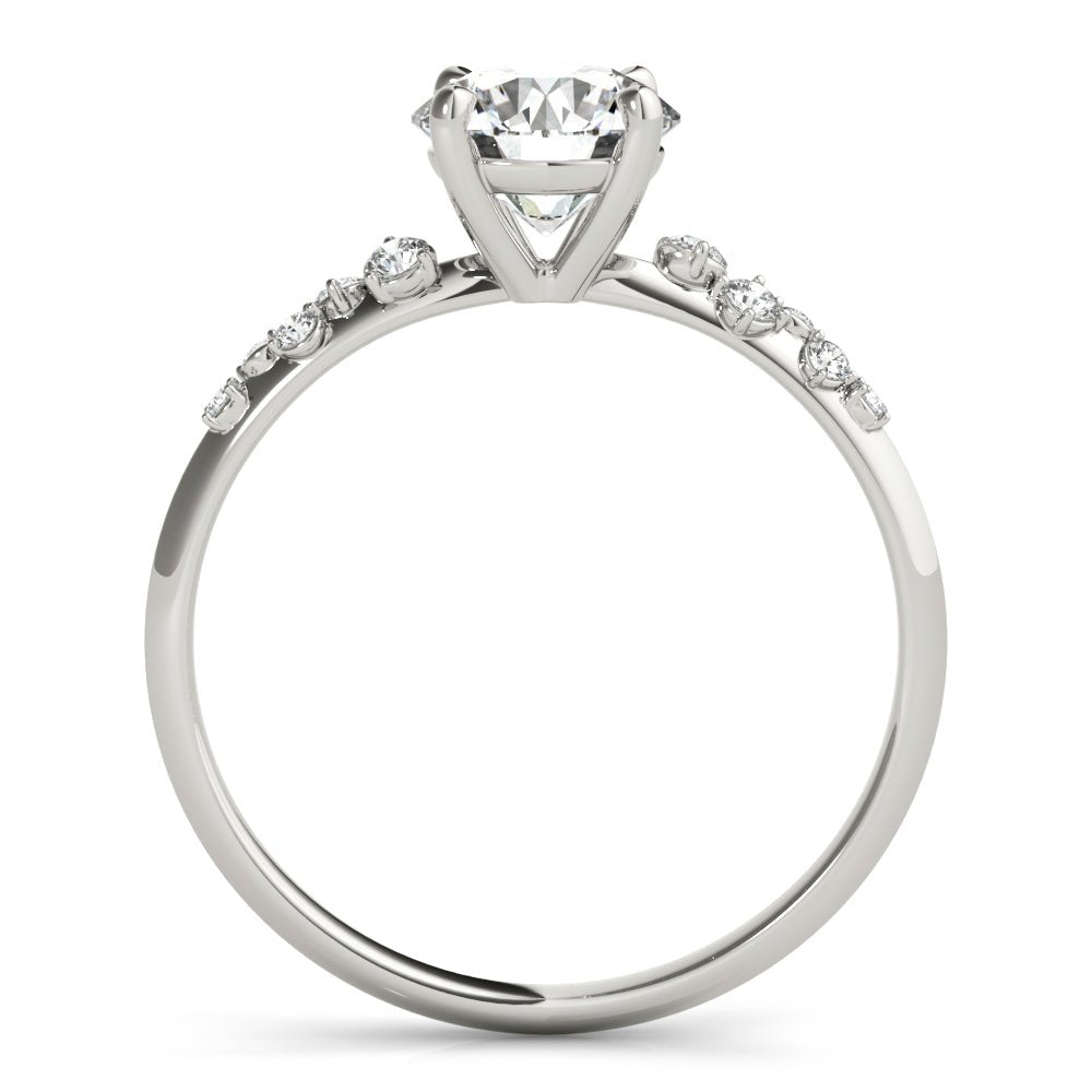 Jasmine Round Scattered Diamonds Engagement Ring - Balacia
