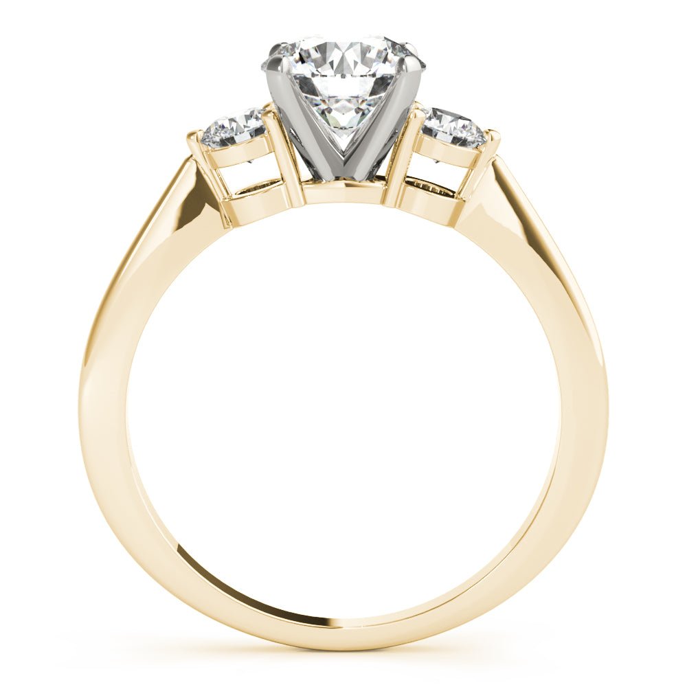 Jaza Round Three Stone Diamond Engagement Ring - Balacia