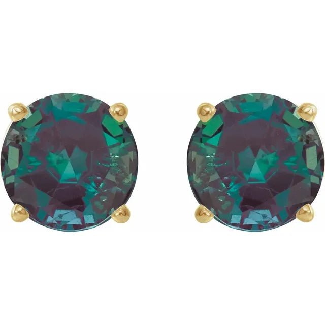Lab Alexandrite Stud Earrings - Balacia