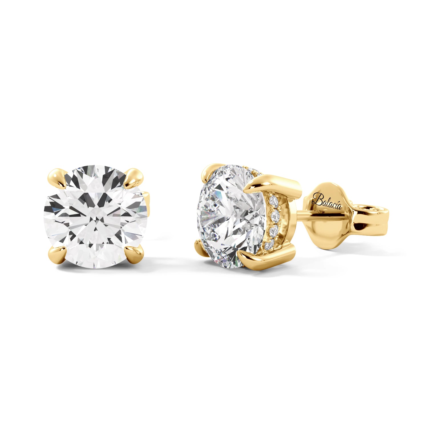 lab diamond stud earrings