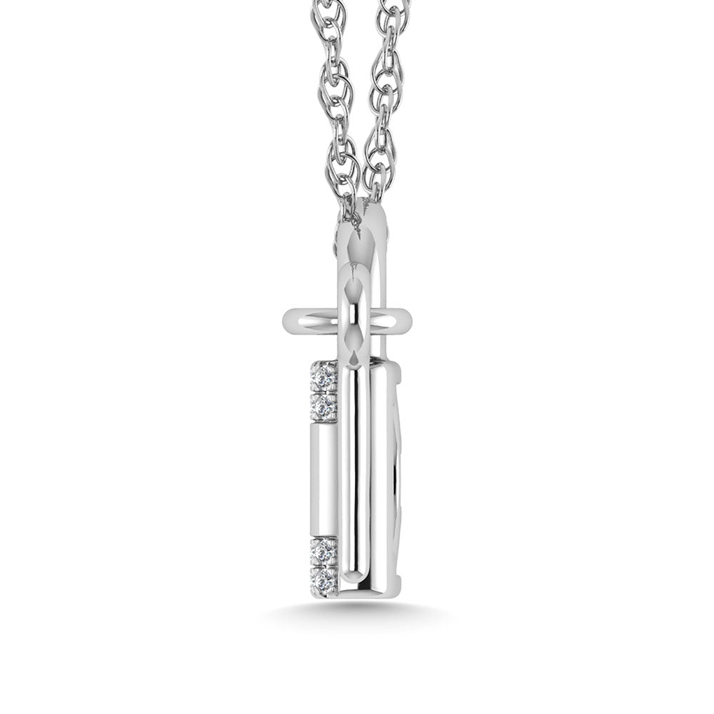Lock and Key Silver Diamond Necklace - Balacia