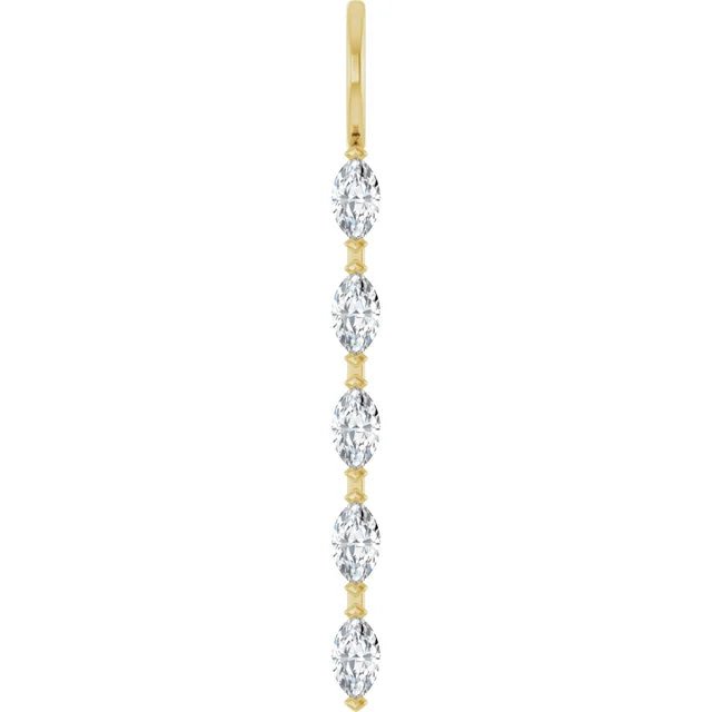 Marquise Diamond Drop Pendant - Balacia
