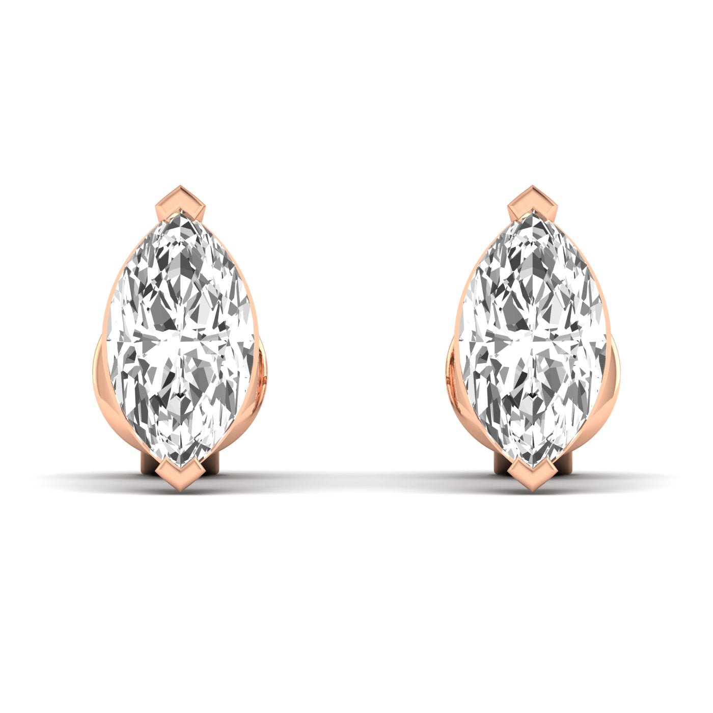 Marquise Diamond Stud Earrings - Balacia