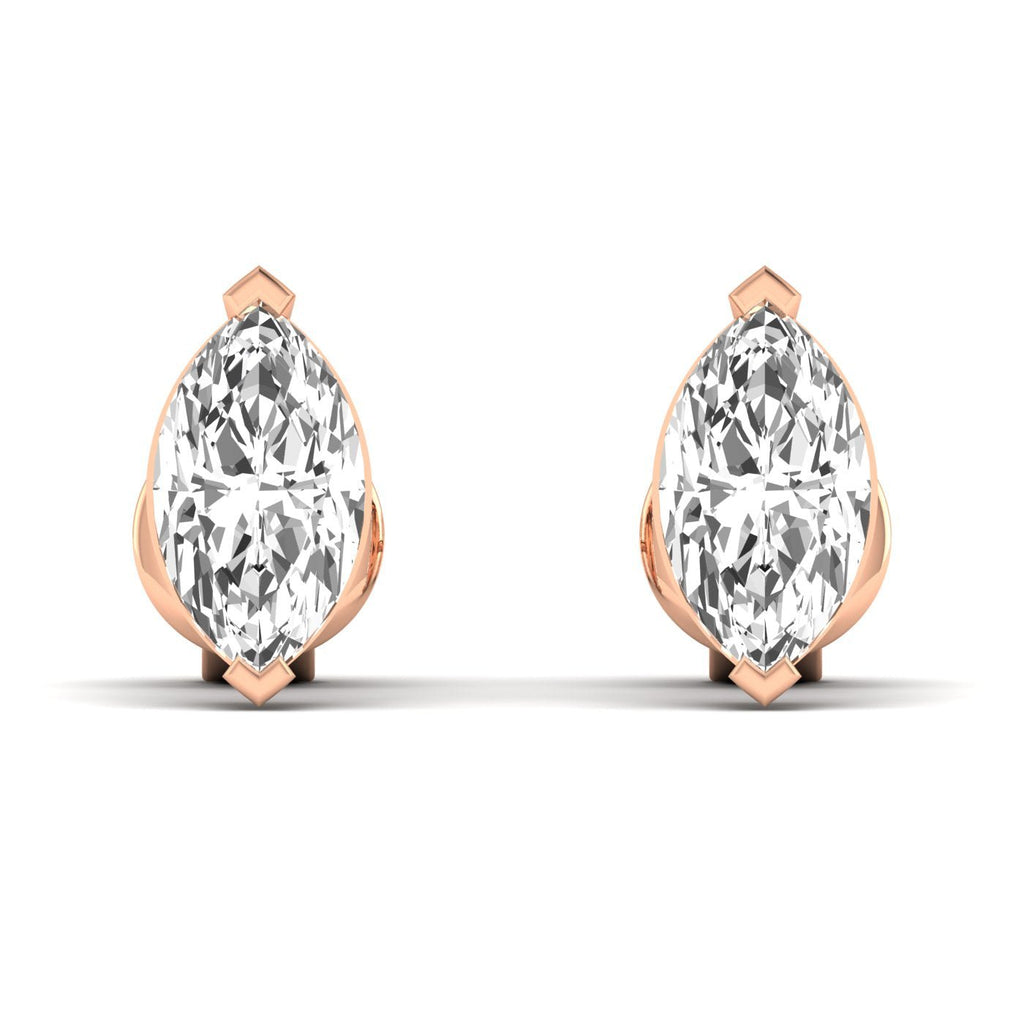 Marquise Diamond Stud Earrings - Balacia