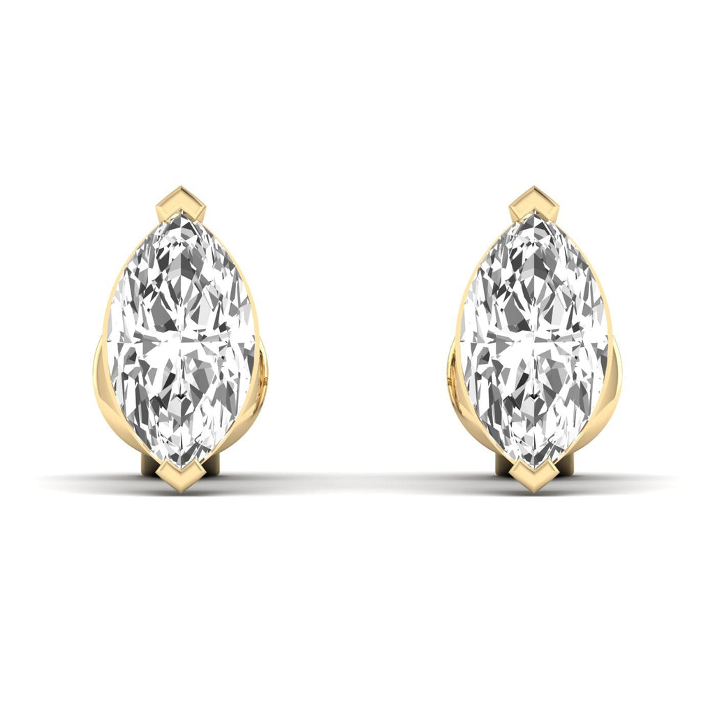 Marquise Diamond Stud Earrings - Balacia
