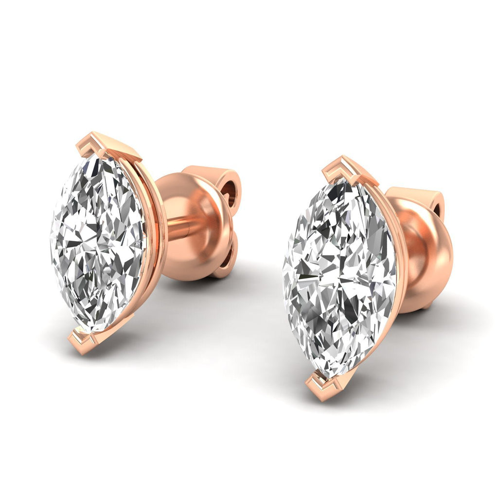 Marquise Diamond Stud Earrings - Balacia
