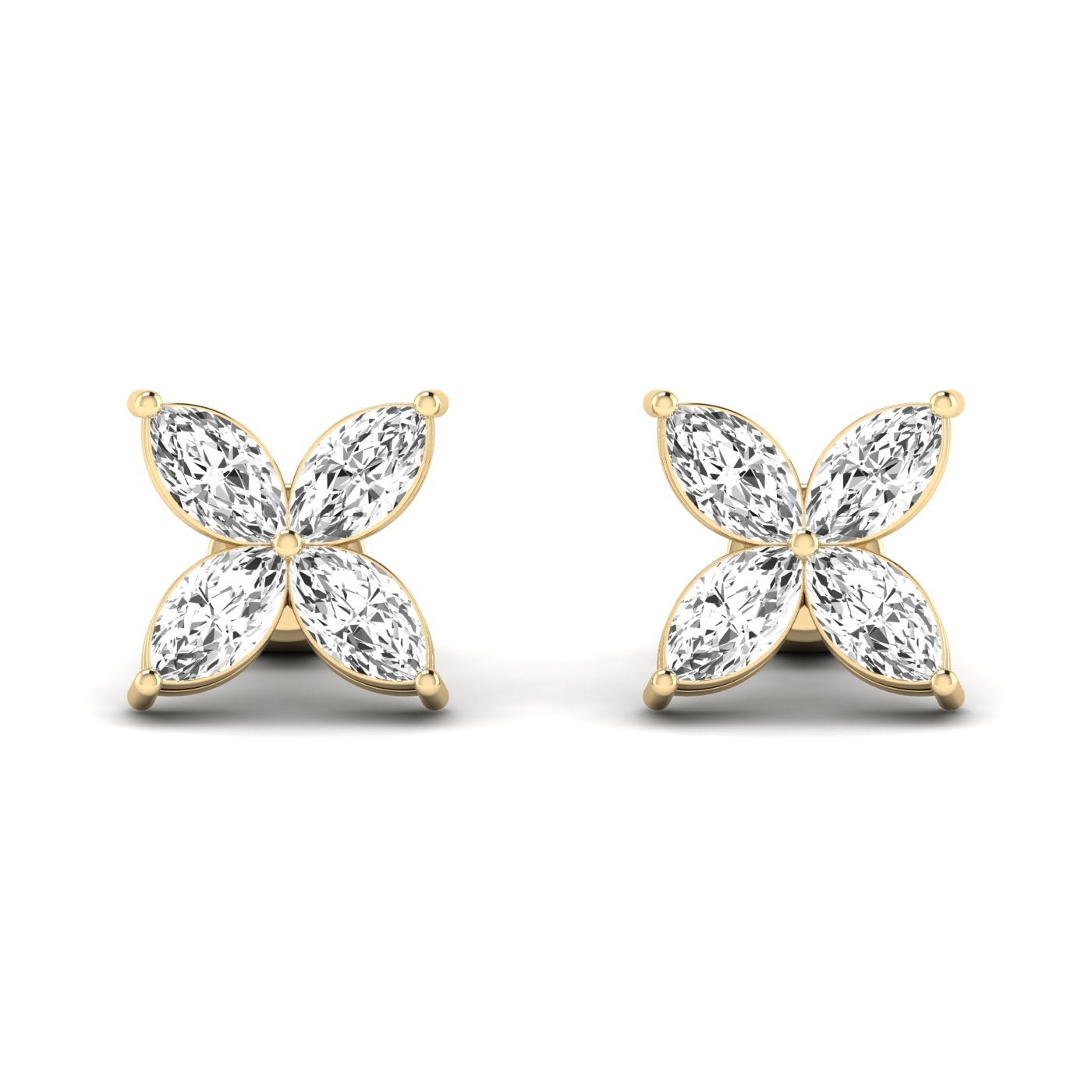 Marquise Floral Stud Earrings - Balacia