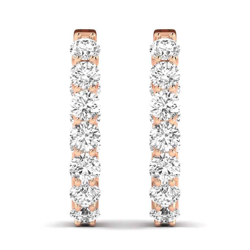 Mesmerizing Diamond Hoops Earrings - Balacia
