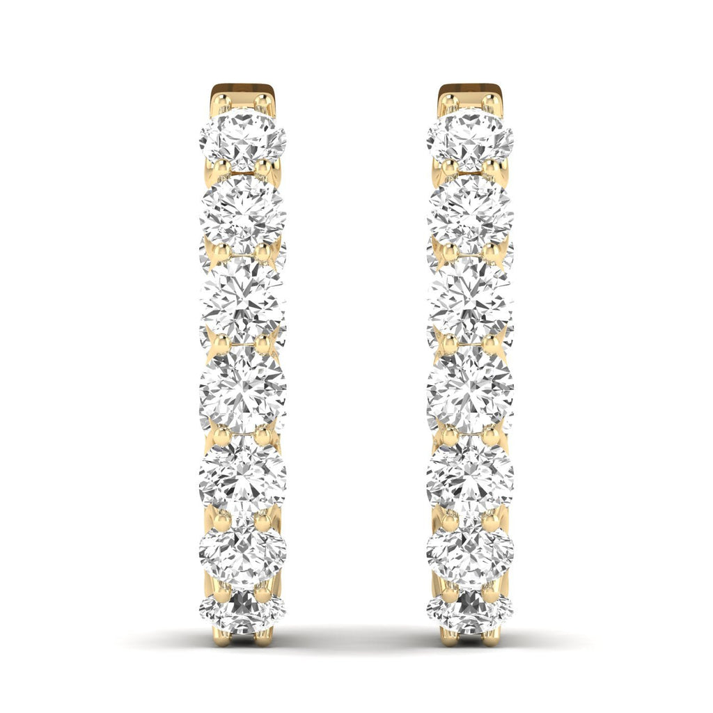 Mesmerizing Diamond Hoops Earrings - Balacia