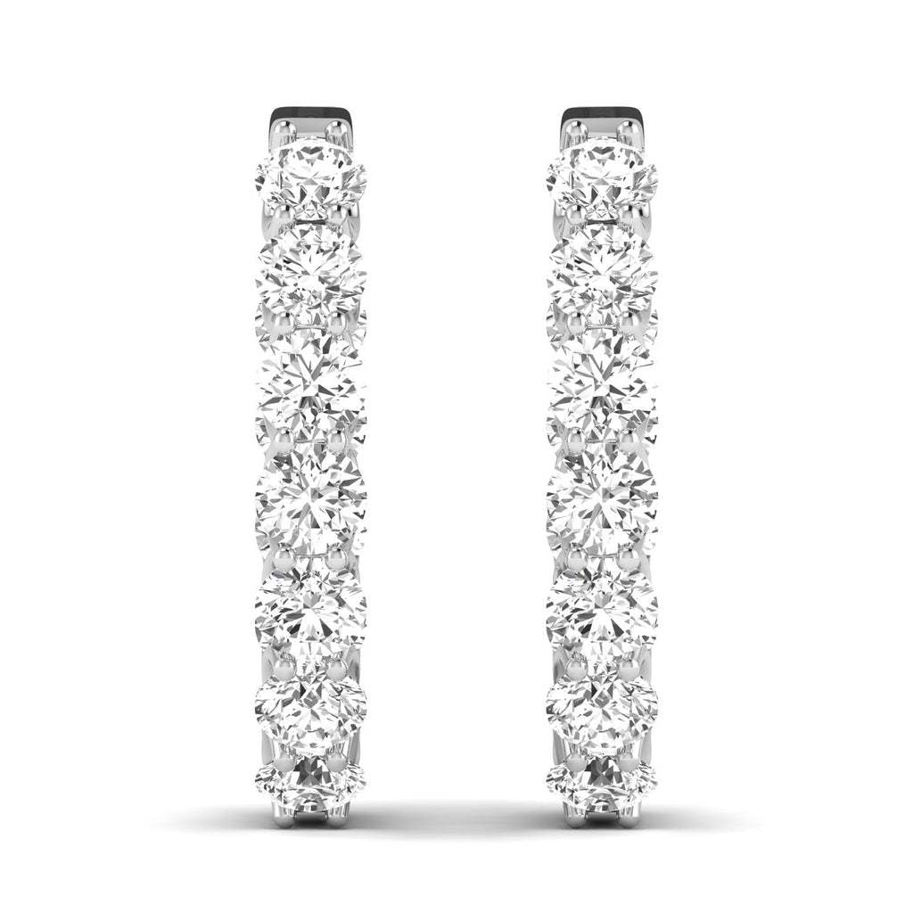 Mesmerizing Diamond Hoops Earrings - Balacia
