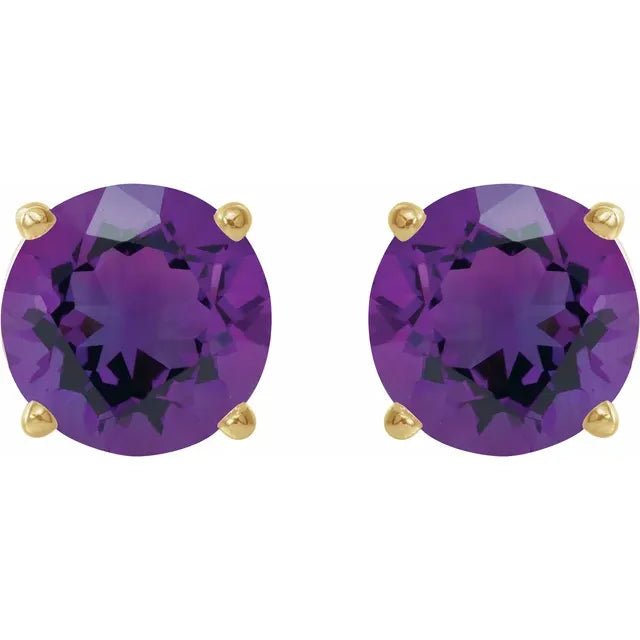 Natural Amethyst Stud Earrings - Balacia