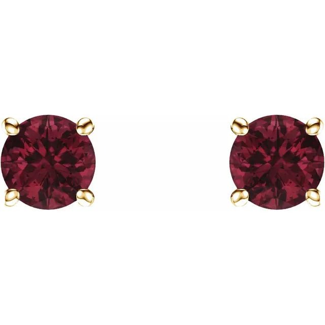 Natural Garnet Stud Earrings - Balacia