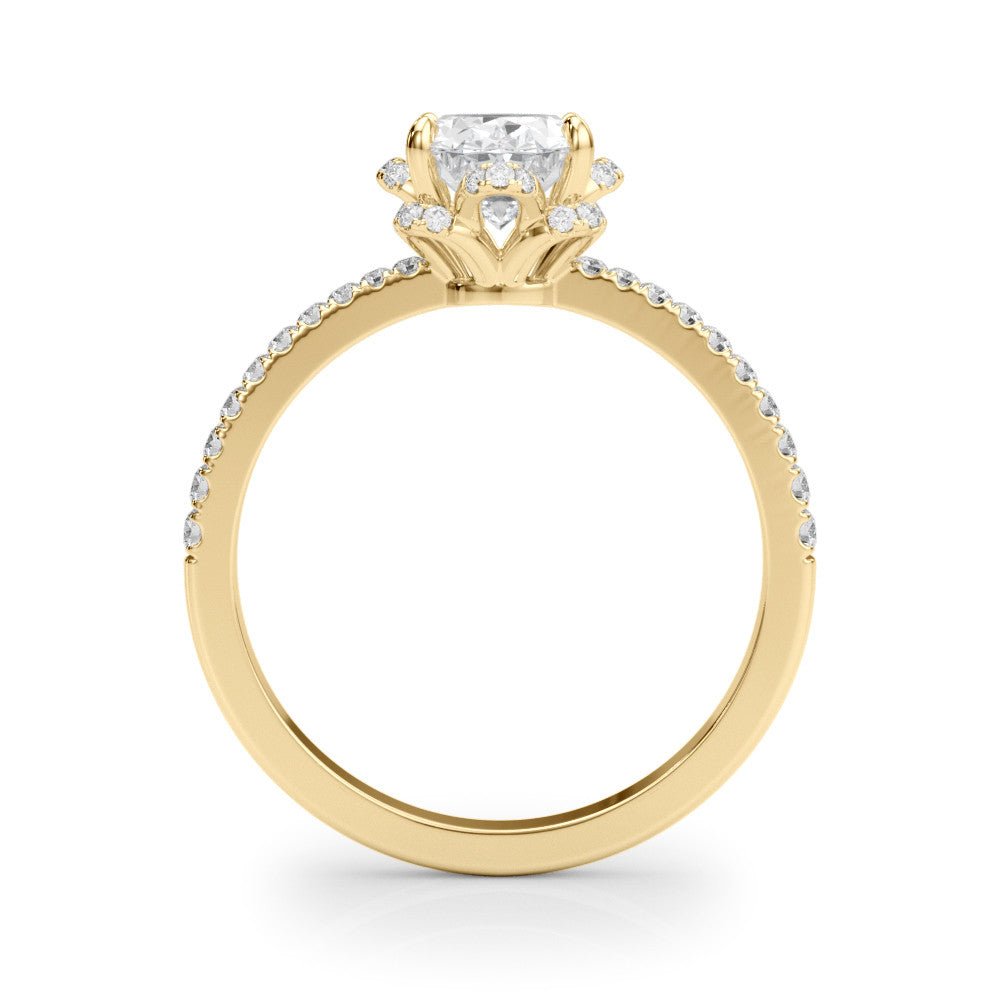nature inspired oval ring