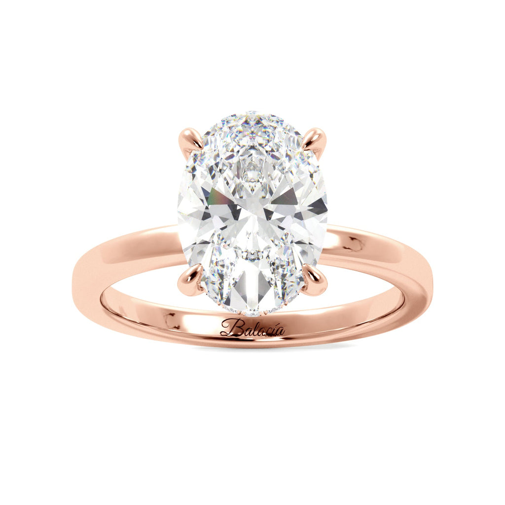 oval rose gold engagement ring