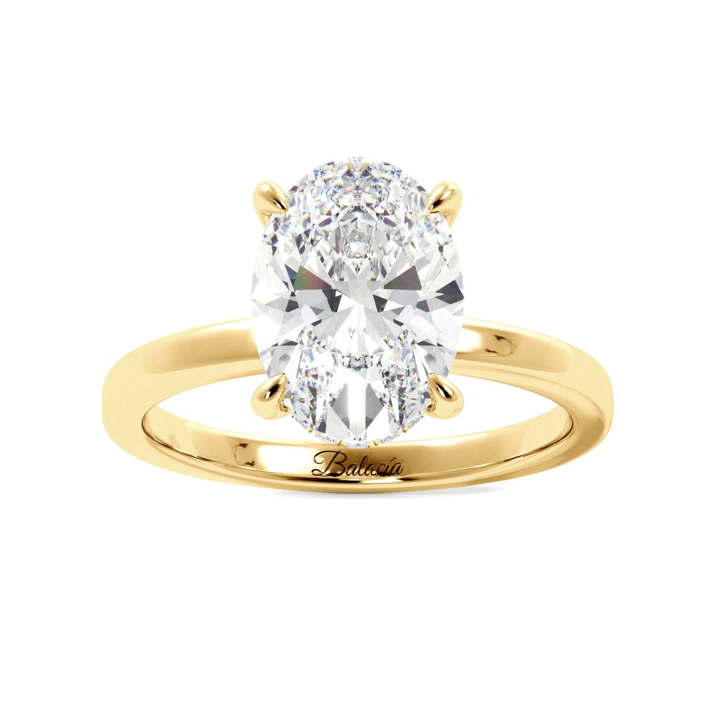 oval lab diamond gold ring