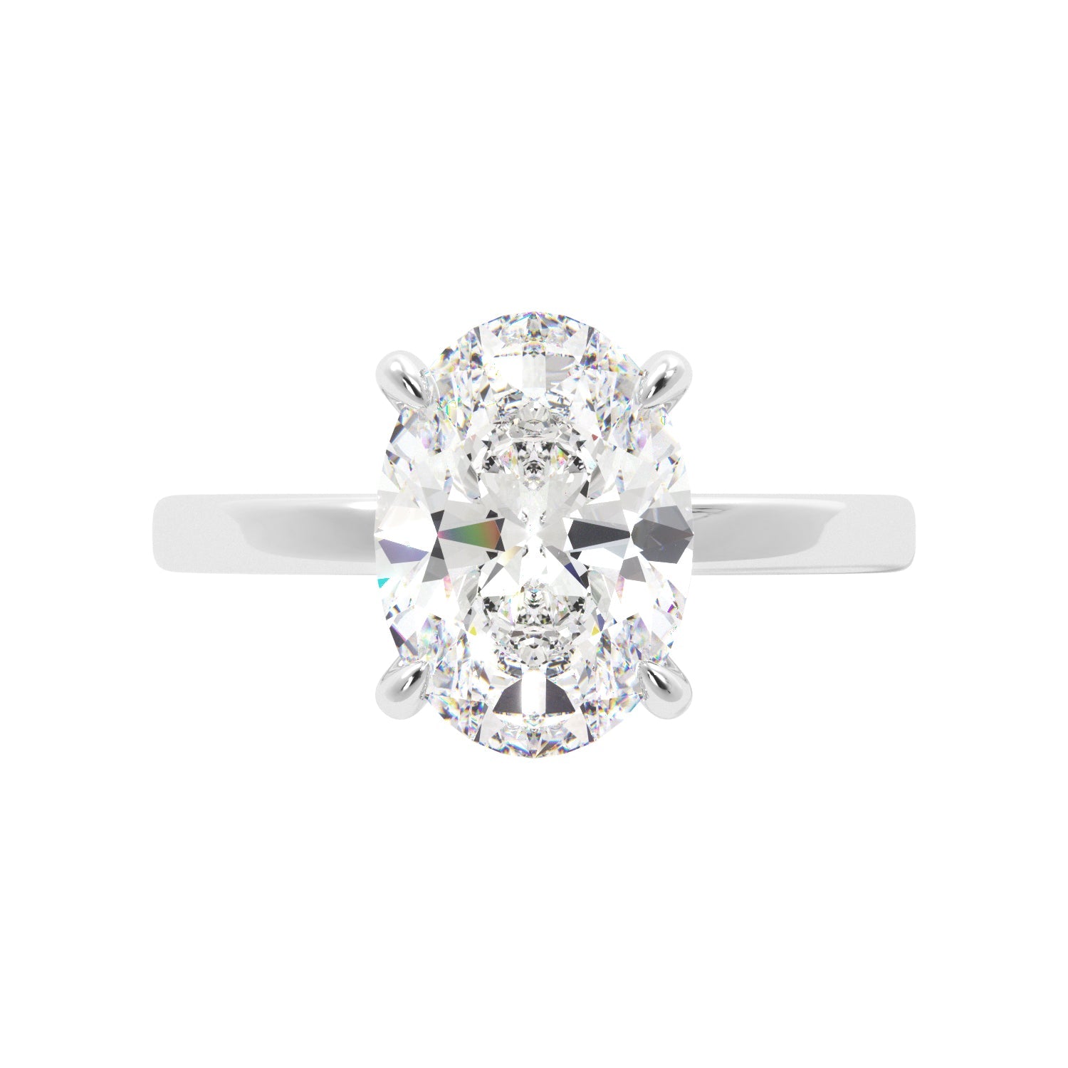 oval lab grown diamond ring