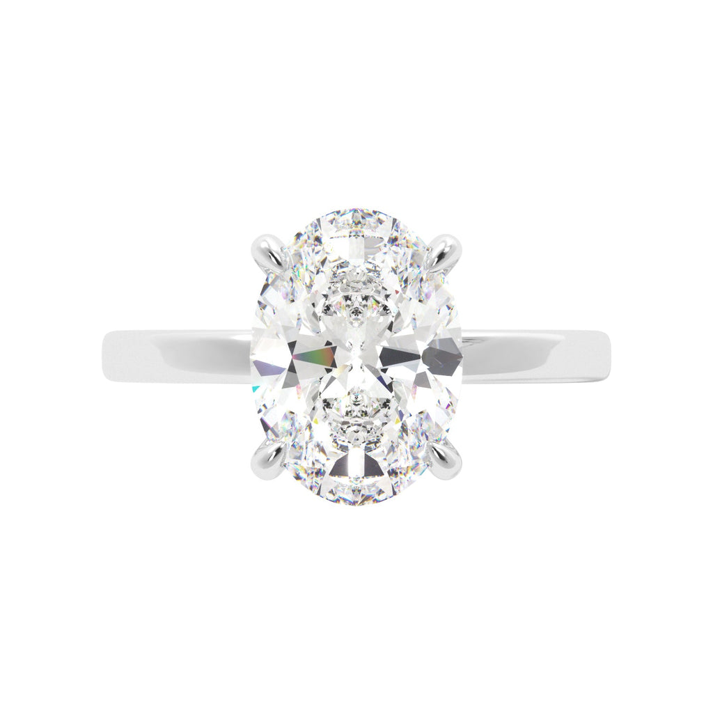 oval lab grown diamond ring
