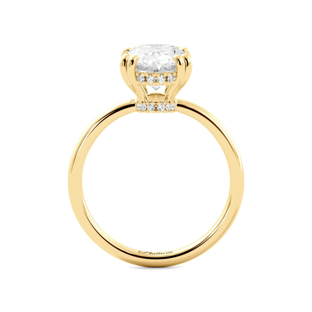 oval donut hidden halo engagement ring