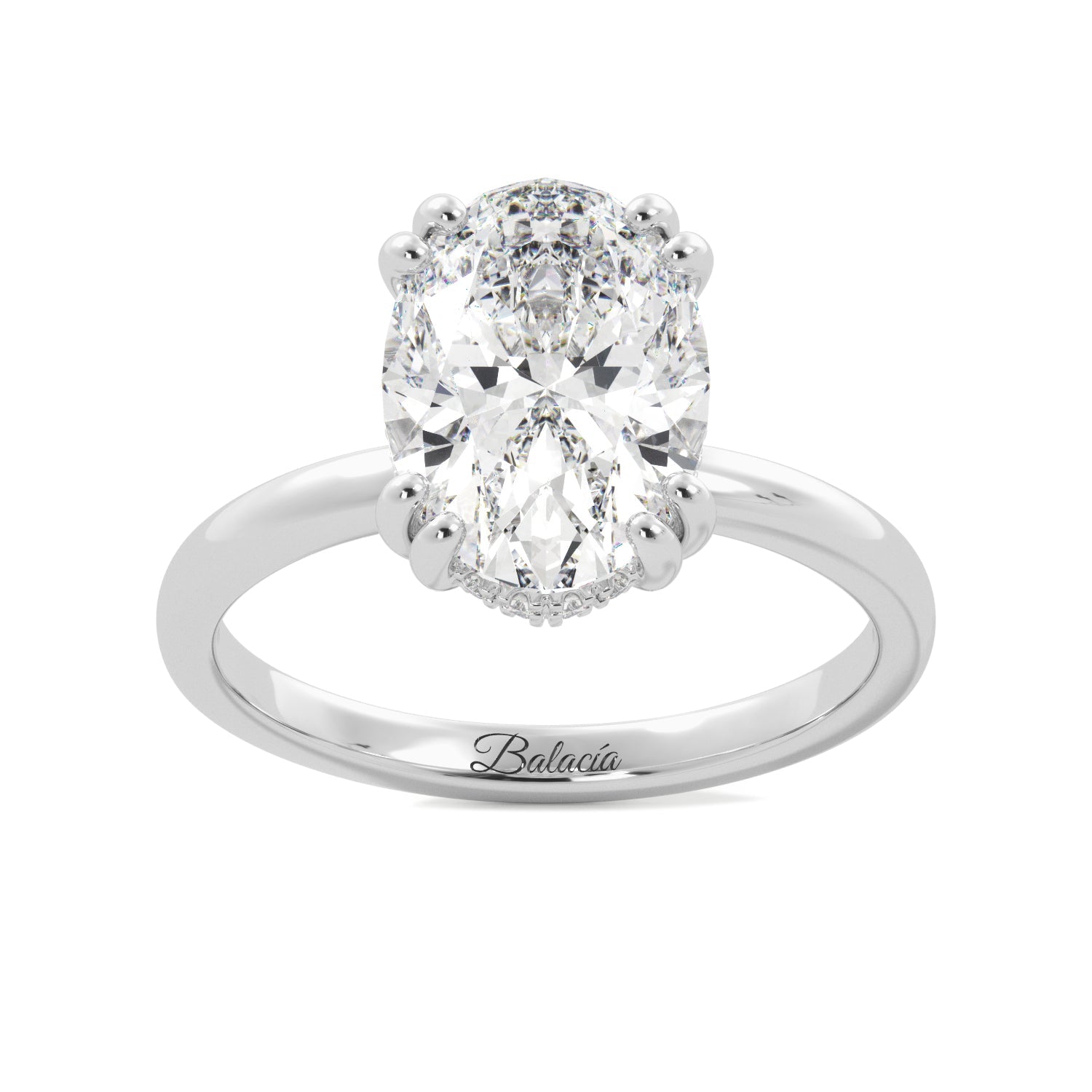 oval lab diamond engagement ring