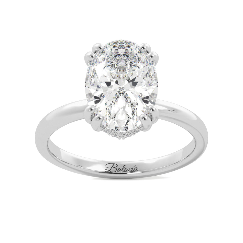 oval lab diamond engagement ring