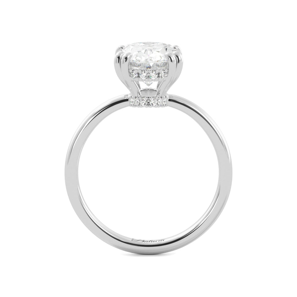 donut engagement ring with diamonds