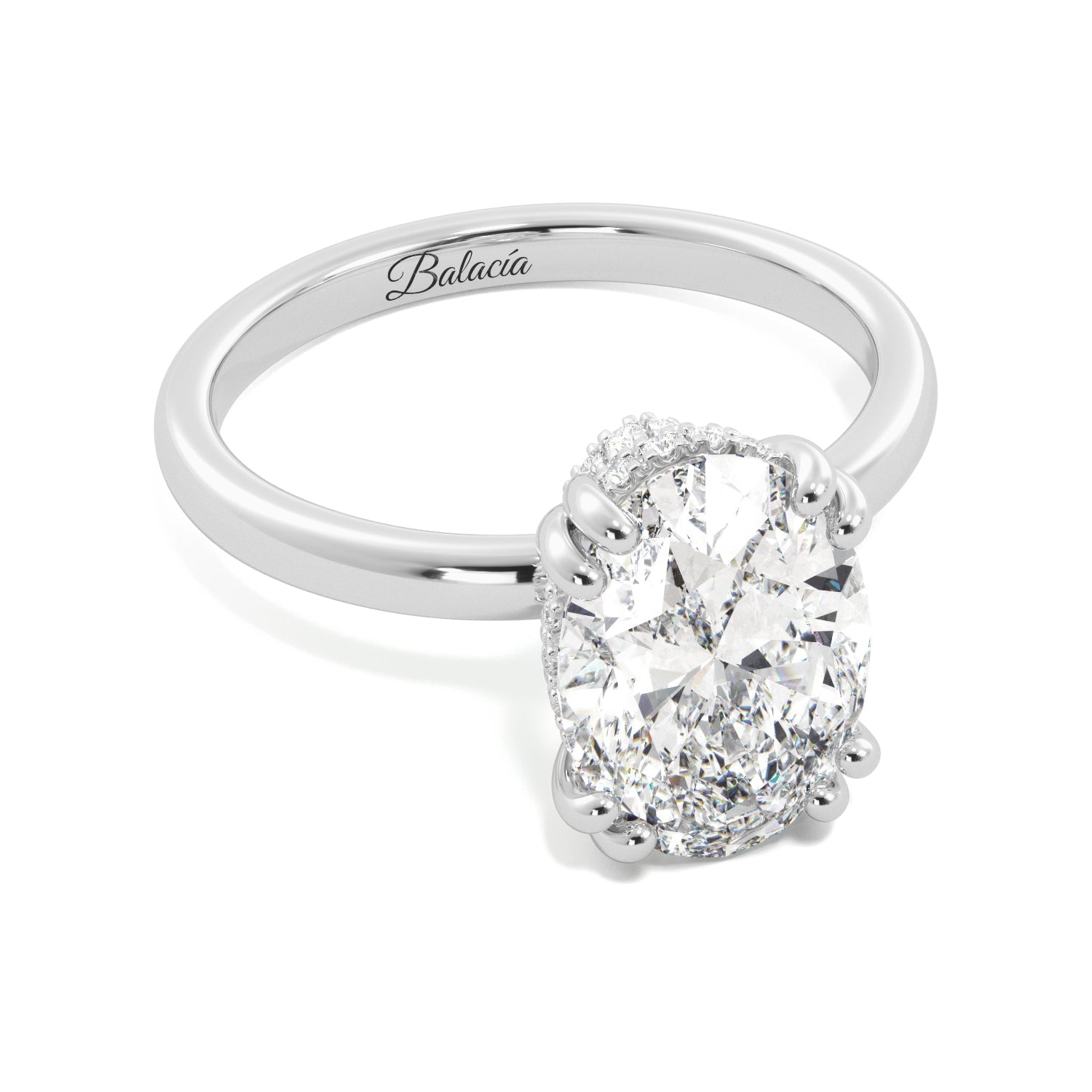 oval solitaire lab diamond ring