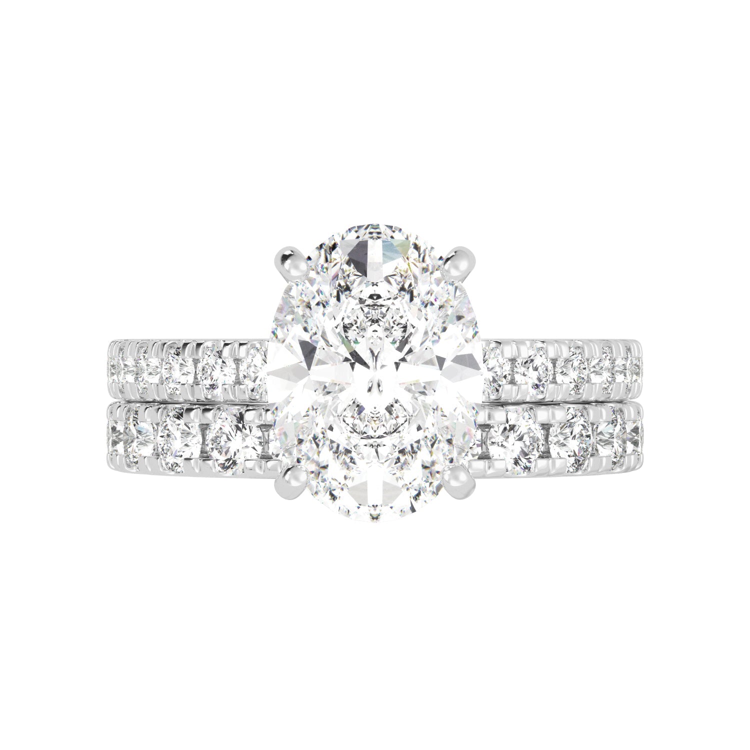 Oval Hidden Halo Diamond Engagement Ring - Balacia