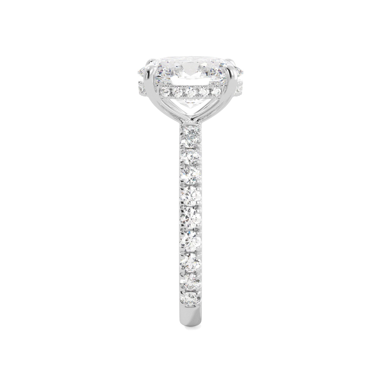 What is a hidden halo engagement ring